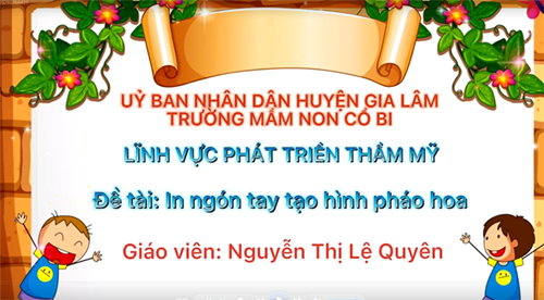 Tạo hình: In ngón tay tạo hình pháo hoa - MGB